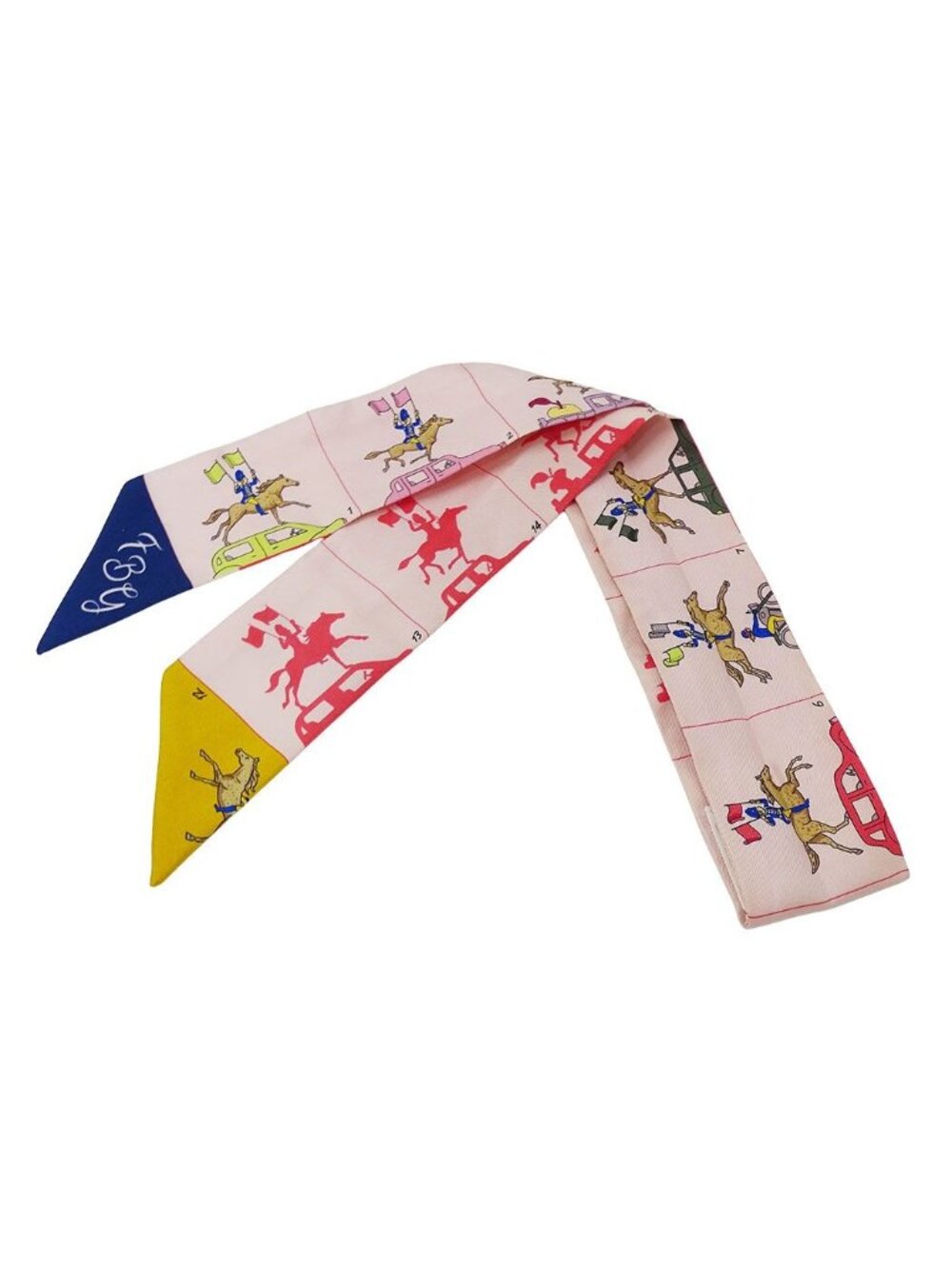 Hermes Scarf Parade Silk Pink Twilly